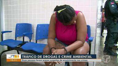 Presos suspeitos de tráfico de drogas e crime ambiental em Santarém - Duas pessoas foram presas e quelônios apreendidos.