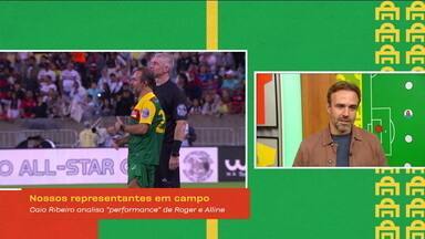 Caio Ribeiro analisa "performance" de Roger e Aline no Futebol Solidário - Caio Ribeiro analisa "performance" de Roger e Aline no Futebol Solidário