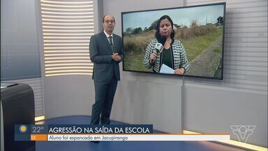 Estudante de 14 anos é agredido na saída de escola em Jacupiranga, SP - Família alega que o menor havia sido ameaçado e, por conta disso, foi feito um pedido para que a escola estadual tomasse providências.