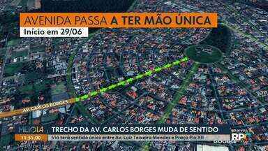 Trecho da Av. Carlos Borges muda de sentido neste sábado - Exibido em 28 de junho de 2024.