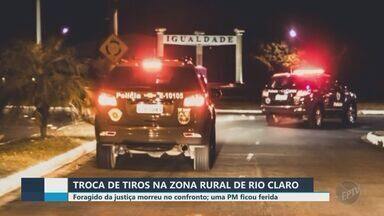 Foragido da Justiça morre em troca de tiros com a PM em Rio Claro - Uma policial militar ficou ferida.