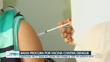 Baixa procura por vacina contra dengue preocupa autoridades de saúde - Aplicação da 2ª dose em Goiás não chega a 10% do público-alvo.