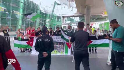 Seleção da Palestina chega ao Catar para disputa da Copa da Ásia