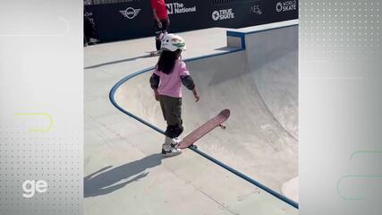 Indiana de 8 anos é a mais nova no Pré-Olímpico de skate park