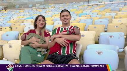 Casal tricolor nomeia filhas gêmeas em homenagem ao Fluminense