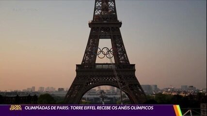 Olimpíadas de Paris: Torre Eiffel recebe os anéis olímpicos
