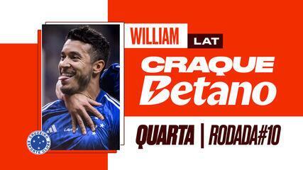 O craque tem nome! William, do Cruzeiro, faz dois gols e mita com 26.40 na 10ª rodada!