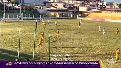 Picos vence Oeirense por 3x0 no jogo de abertura do piauiense sub-20