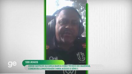 Jorge Castilho chega a 100 jogos no Maringá: "Não penso em sair tão cedo"