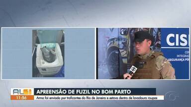 Bope apreende fuzil usado por Exército Brasileiro no bairro do Bom Parto - Arma foi enviada por traficantes do Rio de Janeiro e foi encontrada dentro de lavadora de roupas.