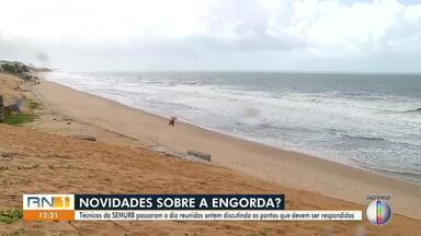 Atualização sobre engorda da Praia de Ponta Negra, em Natal - Atualização sobre engorda da Praia de Ponta Negra, em Natal