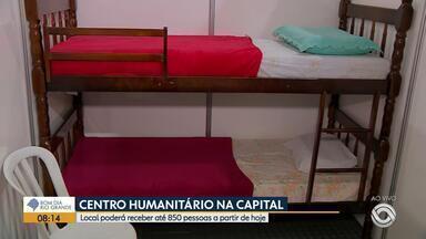 Novo centro humanitário é inaugurado em Porto Alegre - Local tem capacidade para atender 850 pessoas desabrigadas nas enchentes.