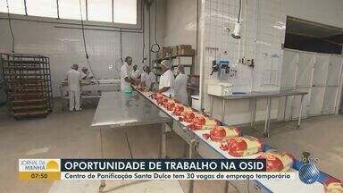 Oportunidade de trabalho em panificadora da Bahia - Centro de Panificação Santa Dulce tem 30 vagas de emprego temporárias.