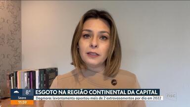 Dagmara: região continental da Capital teve mais de 800 vazamentos de esgoto em 2022 - Praia do Balneário esteve balneável em apenas 8 de 140 análises