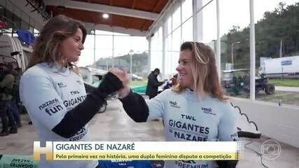 Dupla feminina disputa Gigantes de Nazaré pela primeira vez na história