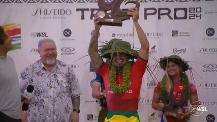 Ítalo Ferreira vence a etapa do Taiti do Circuito Mundial de Surfe