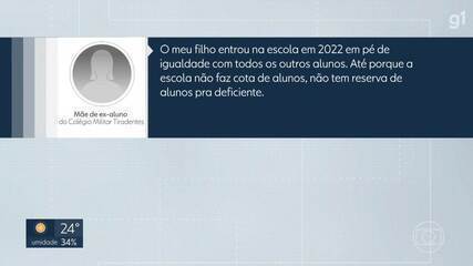 Mãe de aluno autista fala que seu filho foi expulso de colégio militar, em Brasília