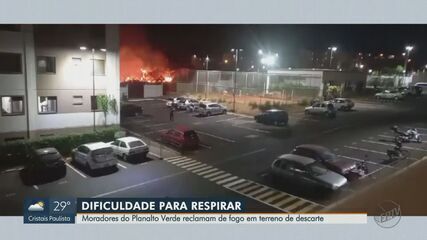 Moradores do Planalto Verde reclamam de fogo em terreno de descarte em Ribeirão Preto