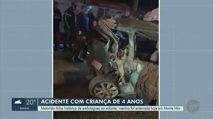 Criança que morreu em acidente com motorista bêbado é enterrada em Monte Mor