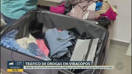 Passageira é presa após tentar embarcar com 3,6 kg de cocaína dentro de mala em Viracopos