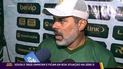 Sousa e Treze empatam e ficam em boa situação na Série D