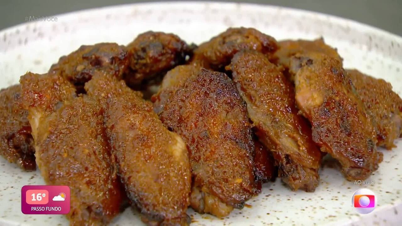 Tulipa de frango com goiabada e tomilho na air fryer