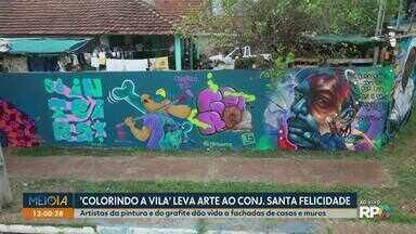 'Colorindo a Vila' leva arte ao Conjunto Santa Felicidade, zona sul de Maringá - Exibido em 28 de junho de 2024.