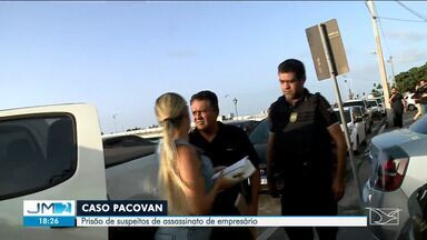 Presos suspeitos de assassinato do empresário Pacovan - O casal é suspeito de mandar matar Pacovan por causa de uma dívida.