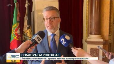 Comitiva de Santa Catarina em Portugal - Governador de SC e prefeito de Lisboa alinham parcerias futuras