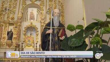 Dia de São Bento é celebrado pela igreja católica nesta quinta-feira - A igreja católica celebra, nesta quinta-feira (11), o Dia de São Bento, conhecido pelos fiéis como um santo protetor. E em Sorocaba (SP) existe o Mosteiro de São Bento, um prédio que, além de seu valor religioso, também faz parte de um contexto histórico importante, inclusive com a fundação do município.