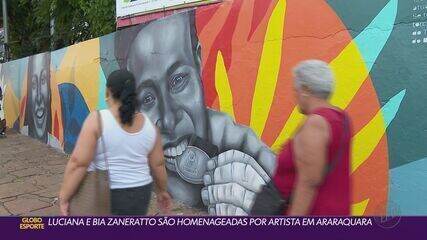 Artista homenageia jogadoras da Ferroviária em Araraquara