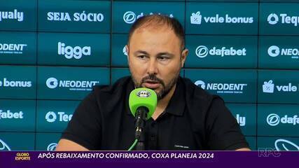 Após rebaixamento confirmado, Coritiba planeja 2024