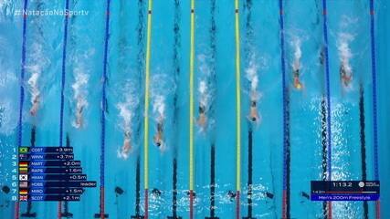 Guilherme Costa é oitavo na final dos 200m livre no Mundial de Esportes Aquáticos