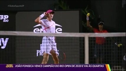 João Fonseca vence campeão do Rio Open de 2020 e vai às quartas