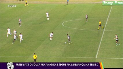 Treze derrota o Sousa no Amigão e lidera o Grupo 3 da Série D