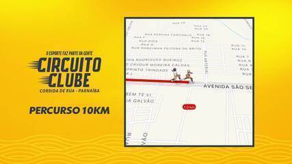 Confira percurso da prova de 10 km do Circuito Clube em Parnaíba