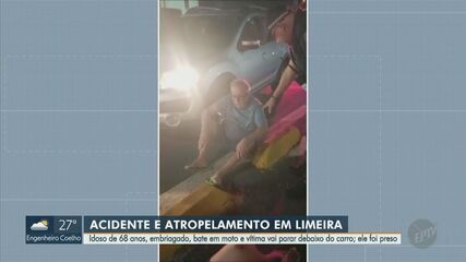 Idoso embriagado atropela motociclista sem habilitação em Limeira