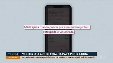 Mulher usa aplicativo de entrega de comida para pedir ajuda - No pedido ela avisou que foi vítima de violência sexual e polícia foi chamada.