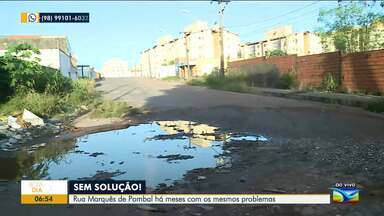 Moradores reclamam de falta de infraestrutura na Rua Marquês de Pombal - O repórter Murilo Lucena fala sobre o assunto na manhã desta quarta-feira (10) no Bom Dia Mirante.