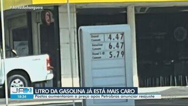 Postos de combustíveis aumentam preço da gasolina após reajuste da Petrobras - Após anúncio de reajuste nas distribuidoras pela Petrobras, postos já cobram próximo de R$ 6,50 pelo litro da gasolina.