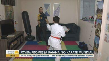 Jovem promessa baiana no karatê mundial - Avó faz doces pra ajudar menino de 11 anos ir para campeonato mundial do esporte disputado no Japão.