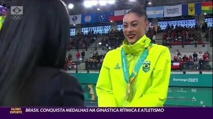 PAN 2023: Brasil conquista medalhas na ginástica rítmica e atletismo