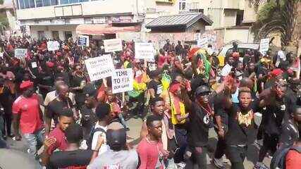 Torcedores em Gana vão às ruas protestar contra seleção e federação locais