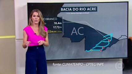 Previsão do tempo com alerta para chuva forte