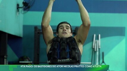 #Tá pago: os bastidores do ator Nicolas Prattes como atleta