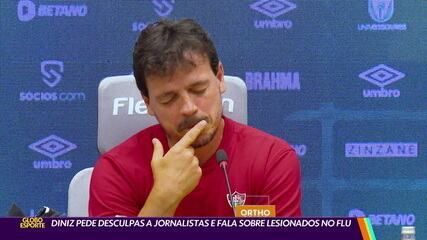 Diniz pede desculpas a jornalistas e fala sobre lesionados no Fluminense