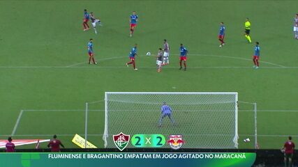 Fluminense e Bragantino empatam em jogo agitado no Maracanã