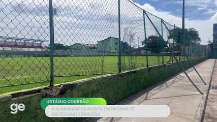 Estádio Correão encontra-se em estado de abandono e sofre com falta de manutenção