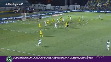 Goiás perde do Mirassol com dois jogadores e mais e deixa a liderança da Série B