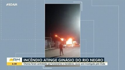 Incêndio atinge ginásio do Rio Negro, em Manaus